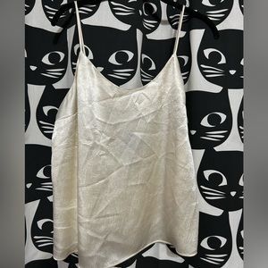 White Nine West Silk Top (Large)